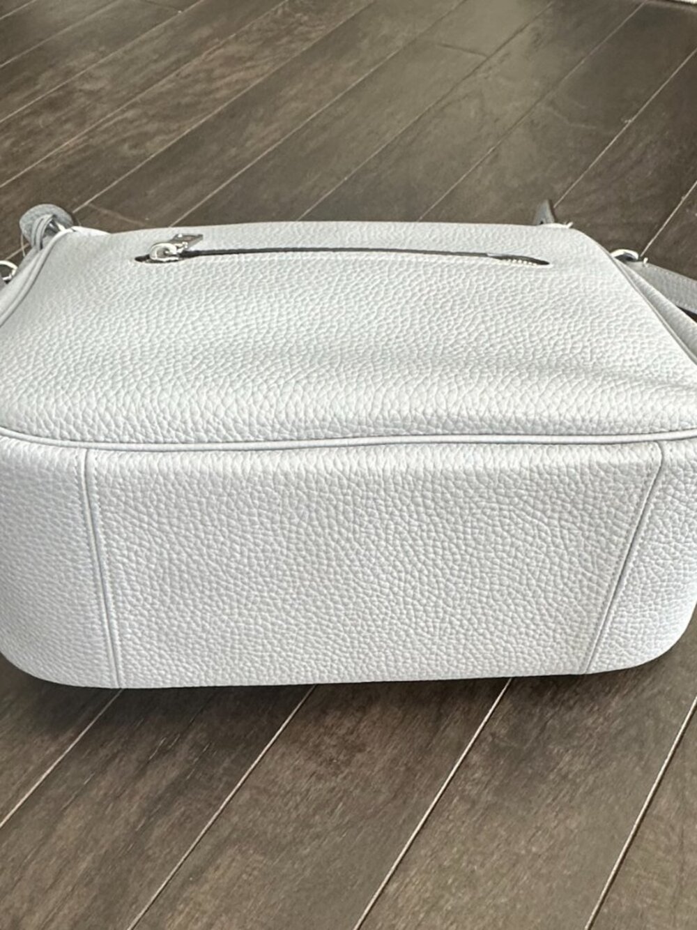 Coach Grey Blue Pebble Leather Cary Crossbody Bag Style #F2332-CC435 *NWT* - Picture 10 of 14
